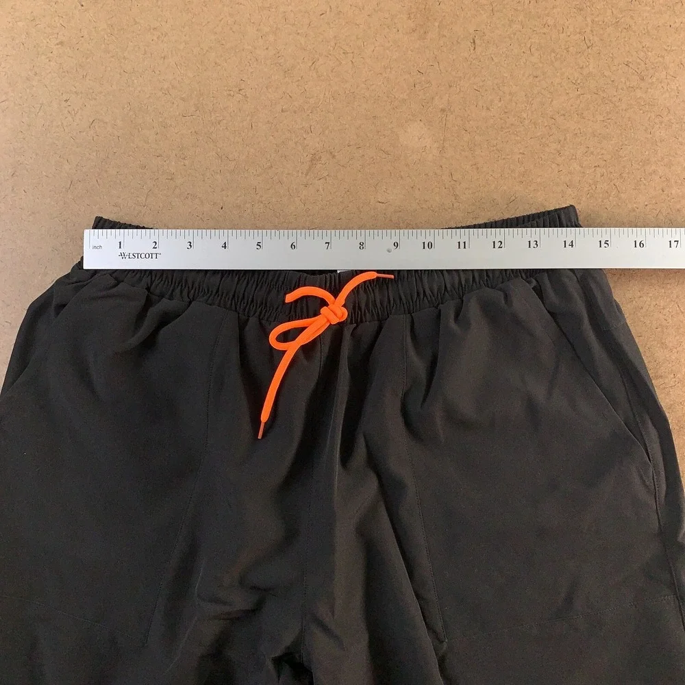 GLESTORE Men's Size Large Black Compression Lined Pocketed Swim Trunks New
